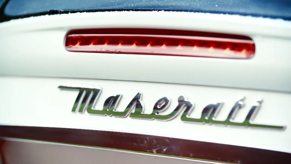 Maserati badge close-up
